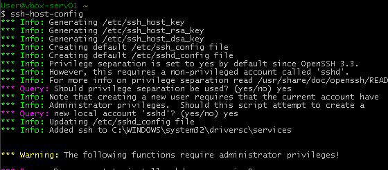 Configuring Windows 7 for Remote Access with Cygwin sshd